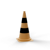Traffic cone | yellow | yellow / black | Height: 750 mm